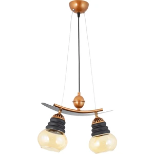 Ikili Modern Tarz Kayık Model Metal Camlı Sarkıt Avize