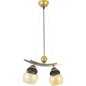 Ikili Modern Tarz Kayık Model Metal Camlı Sarkıt Avize