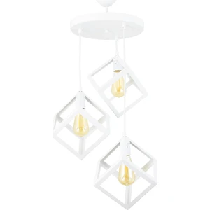 Rustik Retro Model Geometrik Sarkıt Metal Küp Avize