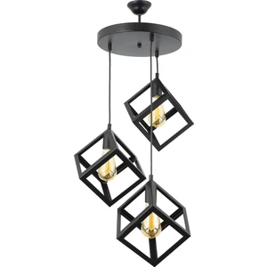 Rustik Retro Model Geometrik Sarkıt Metal Küp Avize