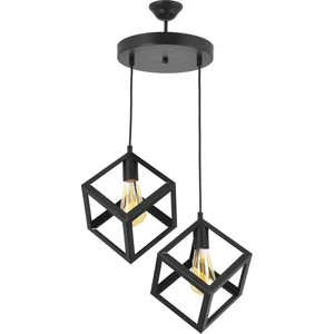 Rustik Retro Model Geometrik Sarkıt Metal Küp Avize