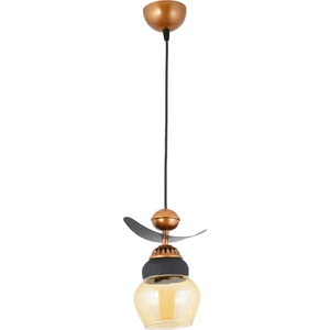 Tekli Modern Tarz Kayık Model Metal Camlı Sarkıt Avize