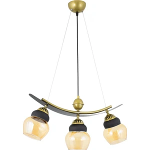 Üçlü Modern Tarz Kayık Model Metal Camlı Sarkıt Avize