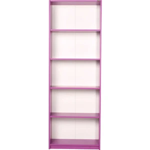 Modern 5 Raflı Kitaplık - Mor