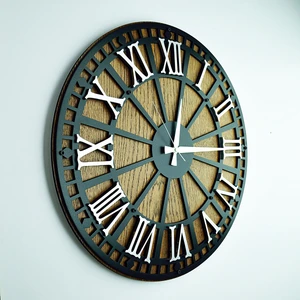 Kayra Saat Rustik Roma Silver (50CM)