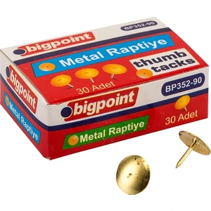 Raptiye Metal Sarı(Pirinç) 10'lu Kutu
