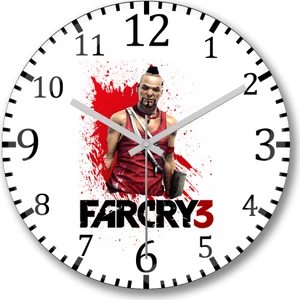 Baskı Dükkanı Far Cry 3 Vaas Duvar Saati Bombeli Gercek Cam