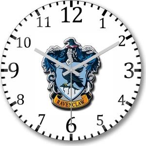Baskı Dükkanı Ravenclaw Duvar Saati Bombeli Gercek Cam