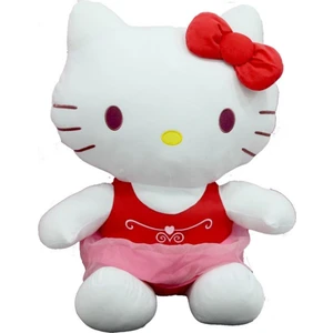 Peluş Hello Kitty Elbiseli Kurdeleli 50 cm