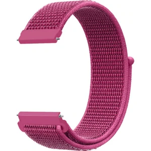 Coverzone Apple Watch Uyumlu 38mm Bilekli Kumaş Kayış Kordon Fuşya Fabric