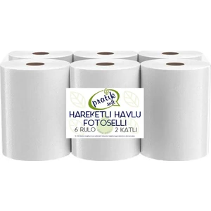 Pratiksoft 21 cm Fotoselli Hareketli Kağıt Havlu 6 Rulo