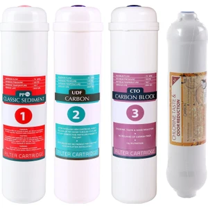 Su Arıtma Cihazı Kapalı Kasalı Cihazlar Için Inline Filtre Takımı 4'lü