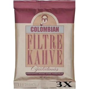 Kurukahveci Mehmet Efendi   Colombian Filter 80 gr x 3 Adet