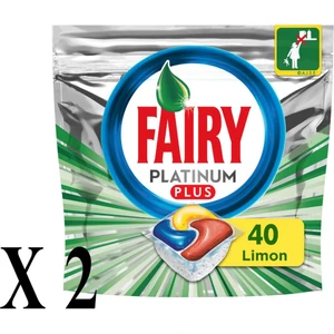 Platinum Plus 40 Yıkama Bulaşık Makinesi Deterjanı Kapsülü x 2 Adet