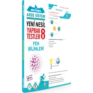 Damla Yayınevi Akıllı  Yeni Nesil 8. Sınıf Fen Bilimleri Yaprak Testler