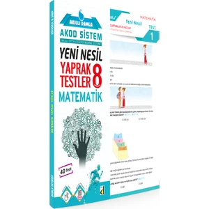 Damla Yayınevi Akıllı  Yeni Nesil Matematik 8. Sınıf Yaprak Testler