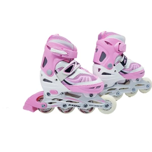 Furkan F-Sports Ayarlanabilir Silikon Teker Paten Pembe 34-37 Numara