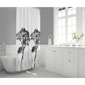 Zethome Tropik Banyo Duş Perdesi 3391 Çift Kanat 200 x 210 cm