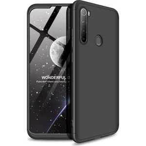 Xiaomi Redmi Note 8 Kılıf Zore 360 Tam Koruma 3 Parça Ays Kapak Siyah