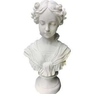 By Ari Beyaz Ophelia Kadın Büst Heykel Biblo