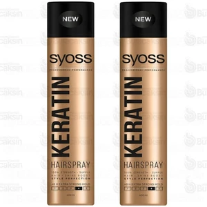 Keratin Keratinli Güçlü Tutucu Saç Spreyi 400 ml - 2 Adet