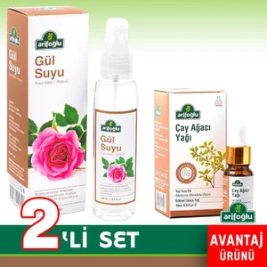 Gül Suyu 125ml ve Çay Ağacı Yağı 10ml (2li Set)