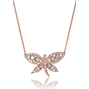 By Barun Kelebek Kolye - Rose