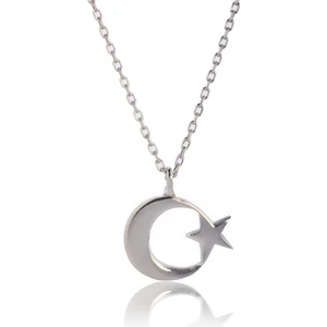 By Barun Ay Yıldız Kolye - Gümüş