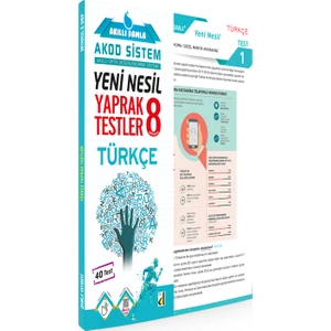 Damla Yayınevi Akıllı  Yeni Nesil Türkçe Yaprak Testler - 8. Sınıf