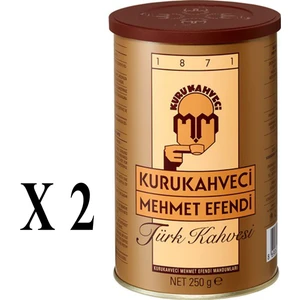Kurukahveci Mehmet Efendi Türk Kahvesi Teneke 250 gr x 2 Adet