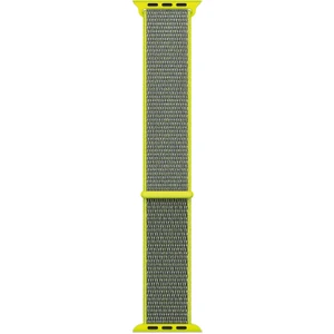 Apple Watch Uyumlu Series 3 38mm Hasırlı Kordon Woven Sport Loop Sarı