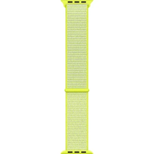 Apple Watch Uyumlu Series 3 38mm Hasırlı Kordon Woven Sport Loop Açık Sarı