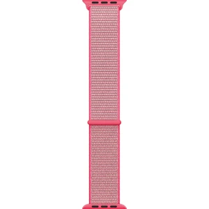 Apple Watch Uyumlu Series 3 38mm Hasırlı Kordon Woven Sport Loop Pembe