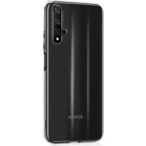 Huawei Nova 5T Kılıf Transparent Soft Beyaz