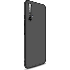 Huawei Nova 5T Kılıf Double Dip 360 Protective Siyah