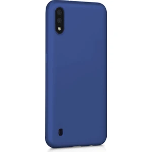 Mat Silikon Samsung Galaxy A01 Kılıf Lacivert