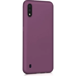 Mat Silikon Samsung Galaxy A01 Kılıf Mor