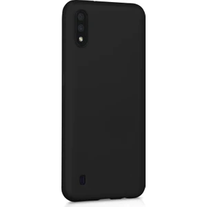 Mat Silikon Samsung Galaxy A01 Kılıf Siyah