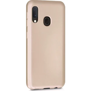 Mat Silikon Samsung Galaxy A30 Kılıf Gold
