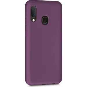 Mat Silikon Samsung Galaxy A30 Kılıf Mor