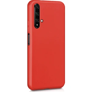 Mat Silikon Huawei Nova 5T Kılıf Kırmızı