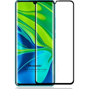 Xiaomi Mi Note 10 Pro Tam Kaplayan Temperli Cam Ekran Koruyucu Siyah