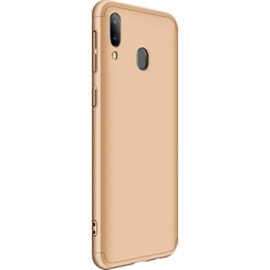 Samsung Galaxy M10s Kılıf Double Dip 360 Protective Gold