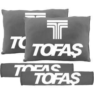 BT Tofaş Logolu Boyun Yastığı Ve Kemer Pedi Gri