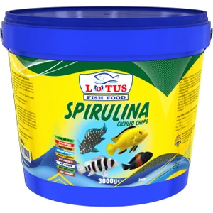 Spirulina Cichlid Chips Balık Yemi Kova 3 kg
