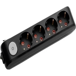 Multi-Let Siyah Anahtarlı 4'lü Priz Kablolu 1 m