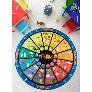 Vitamins Ø 300 Cm Siyah Bukle Çocuk Halısı