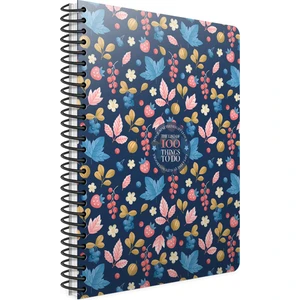 100 Things Spiralli Kareli Defter Larcivert
