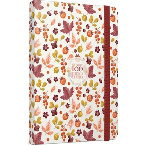 100 Things Dikişli Çizgili Defter Kahverengi
