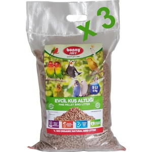 Bonny Nice Organik Çam Pelet Evcilt Kuş Altlığı 5 kg 9 lt x 3 Paket 27 lt